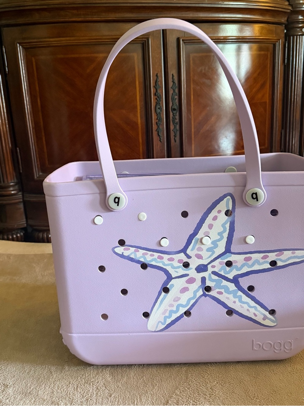 Bogg Purple Starfish Original Bogg Bag - Picture 2 of 6